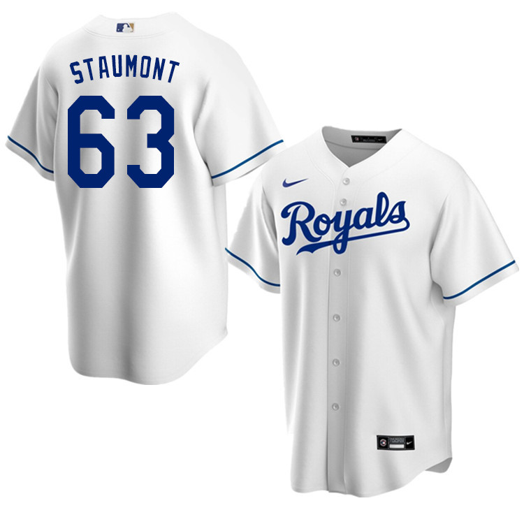 Nike Men #63 Josh Staumont Kansas City Royals Baseball Jerseys Sale-White